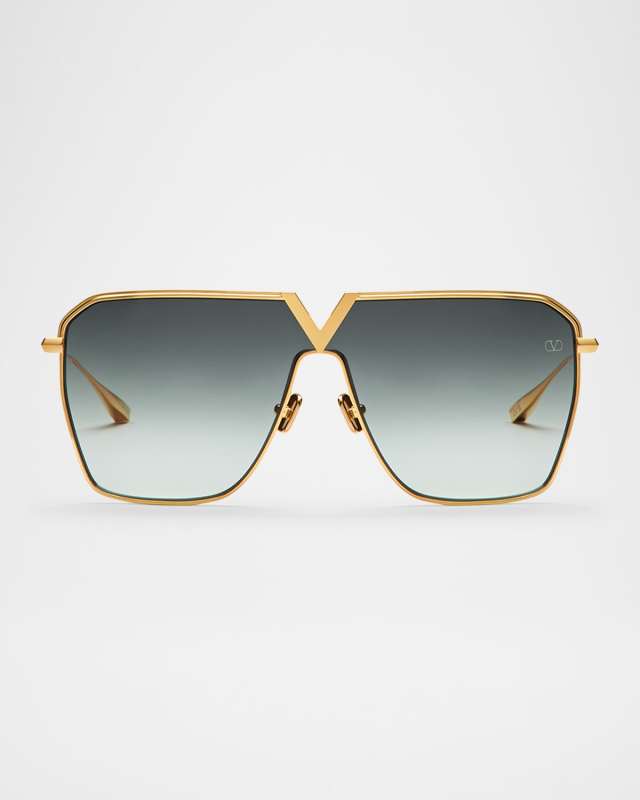 V-Goldshield Titanium Square Sunglasses